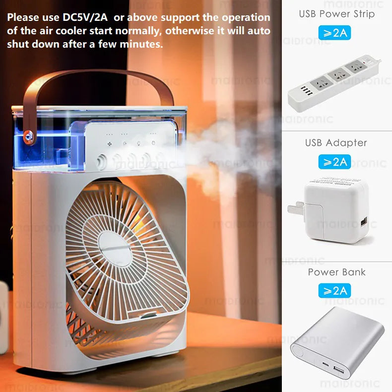 Trending Portable Cooling Mist Fan Air Conditioner Humidifier