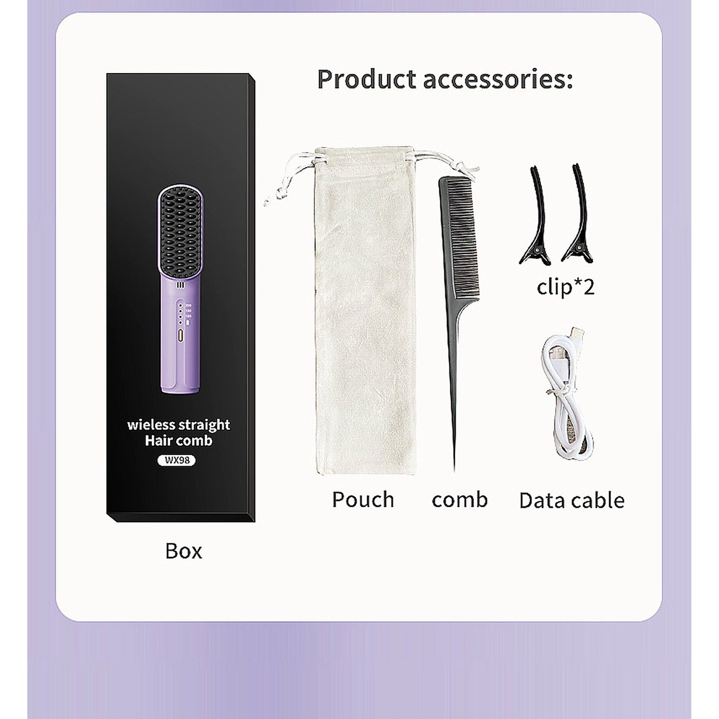 Cordless Hair Straightener Brush