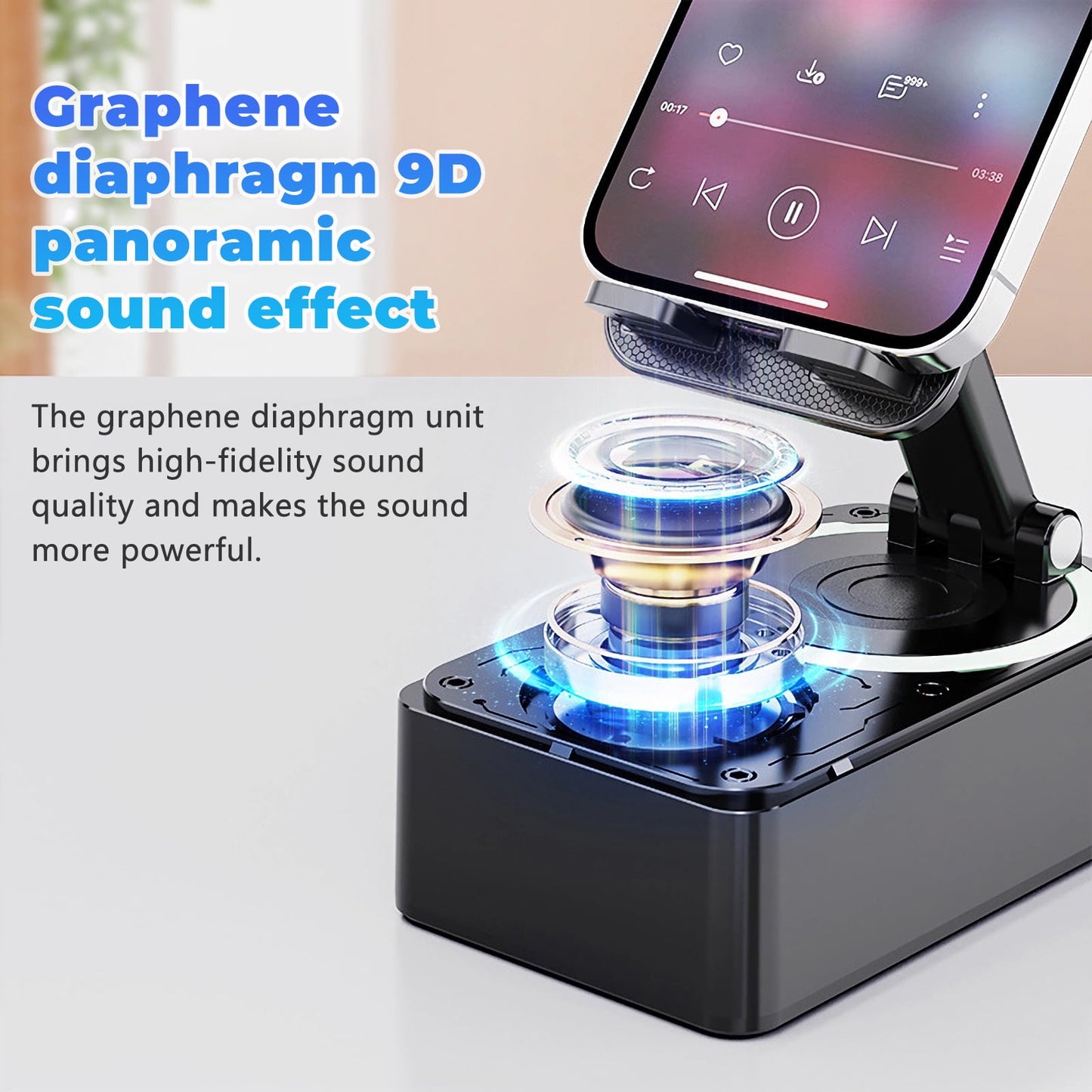 Bluetooth Speaker Phone Holder with Microphone