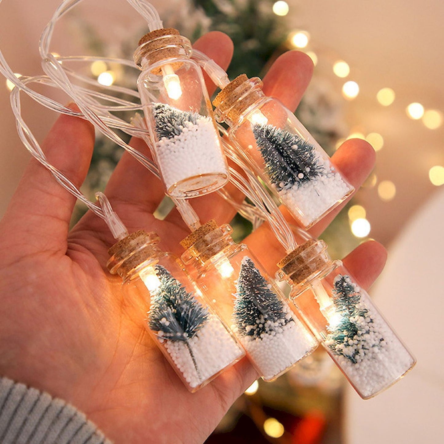 10 LED Christmas Wishing Bottle String Lights