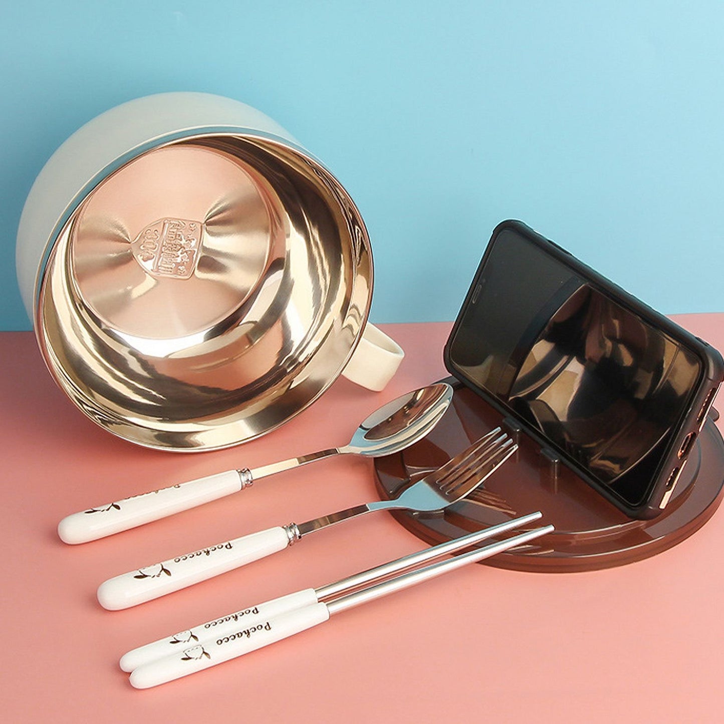 Stainless Steel Noodle Bowl with Lid