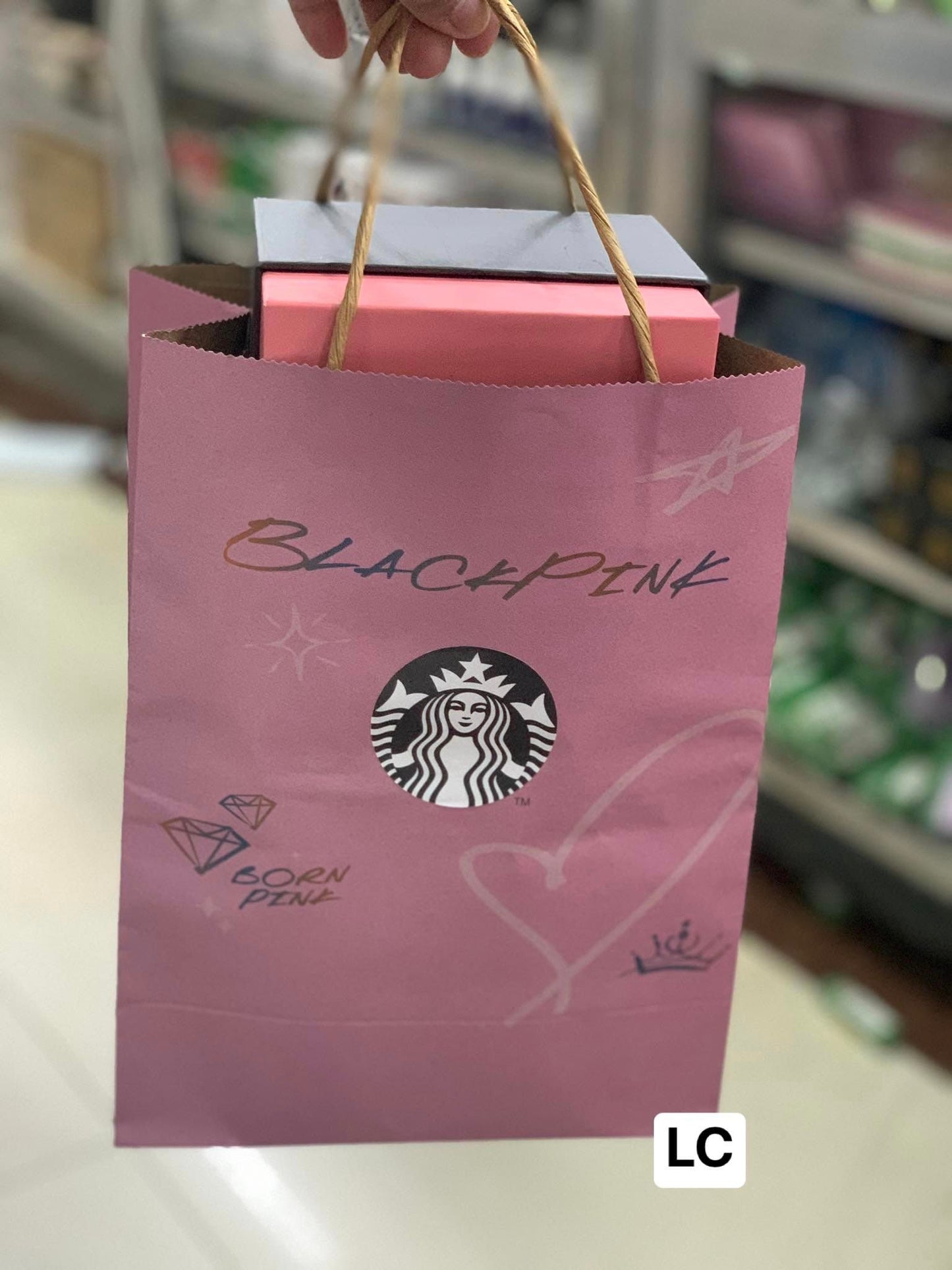 Starbucks BLACKPINK Pink Rhinestone Stainless Steel Cold Cup Tumbler 16oz