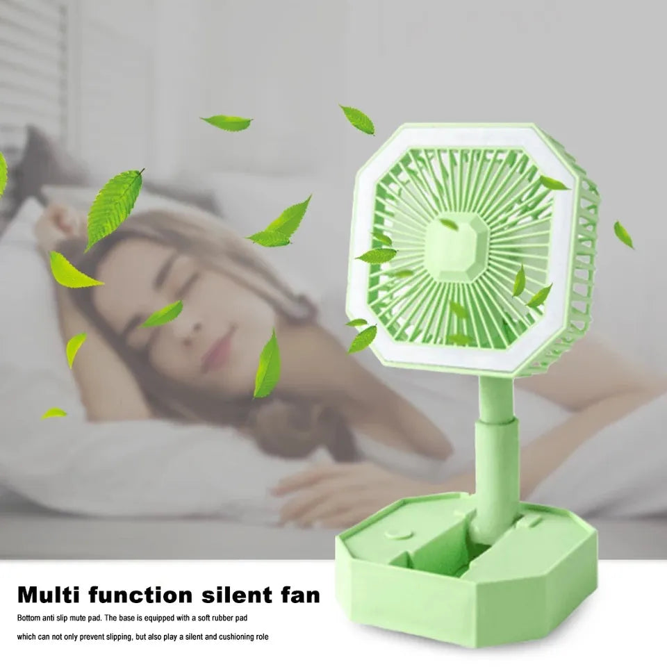 Foldable Mini Fan with LED Light