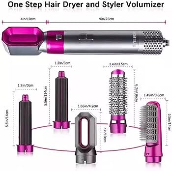 Authentic 5 in 1 Hair Styling Comb Straightener
