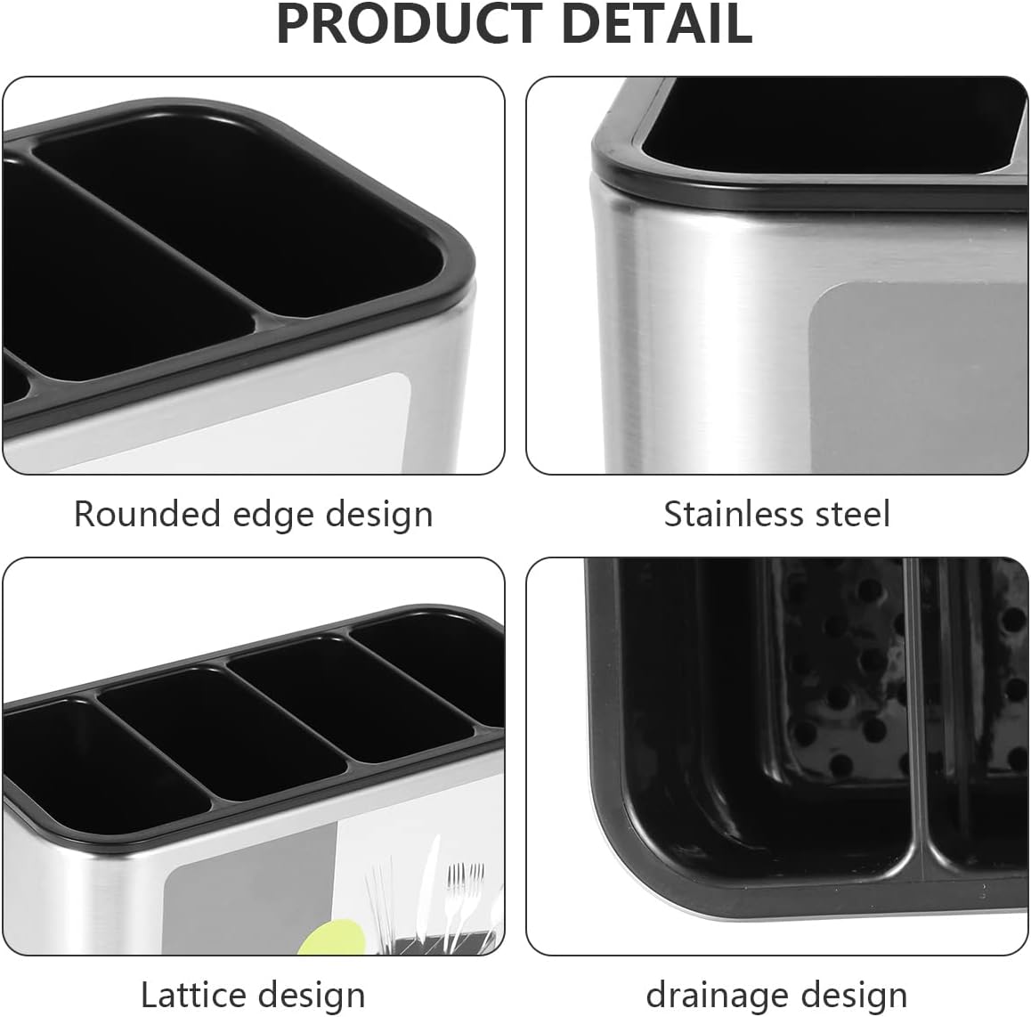 Stainless Steel Large Capacity Cutlery Organizer