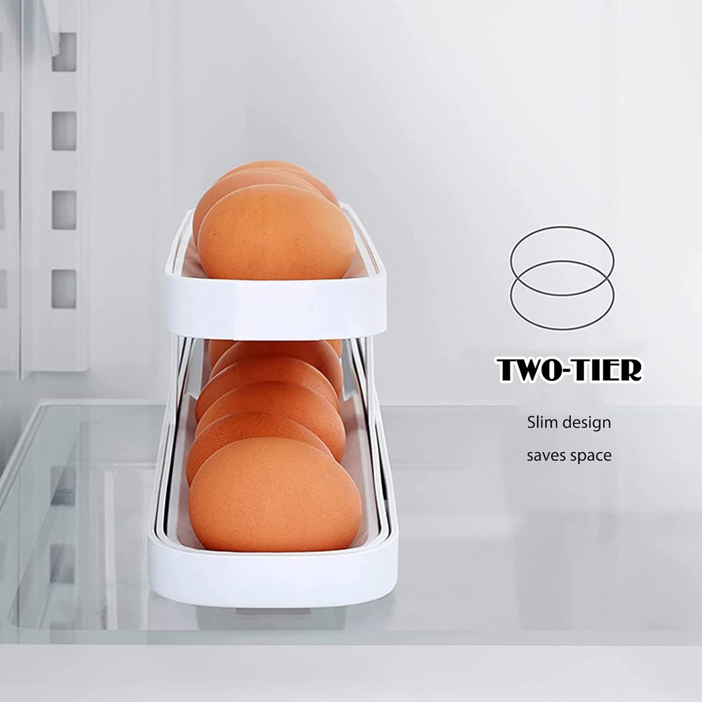 2 Tier Automatic Rolling Egg Dispenser