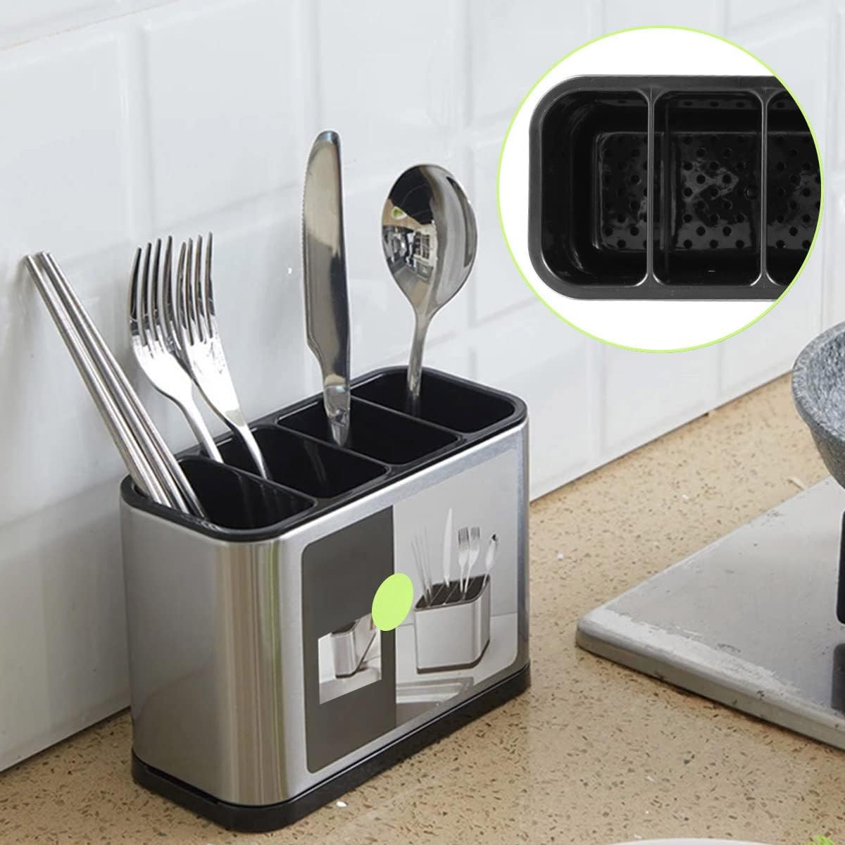 Stainless Steel Large Capacity Cutlery Organizer