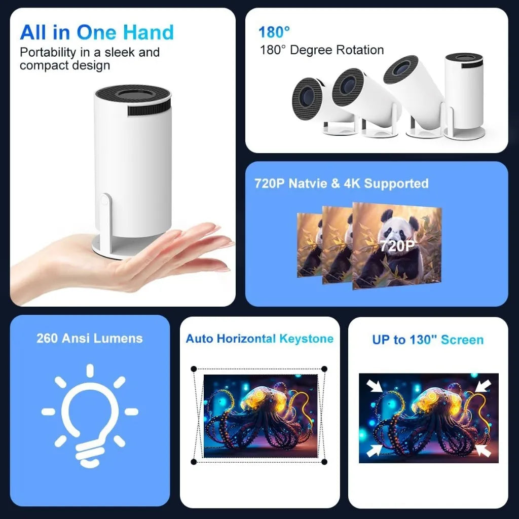 HY300 PRO Mini Portable Projector