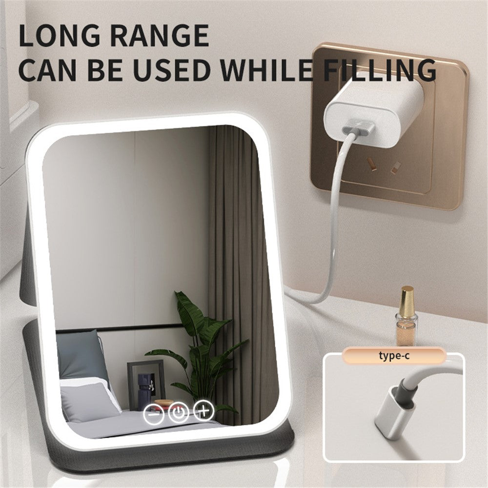 Compact Mirror with LED Lighting