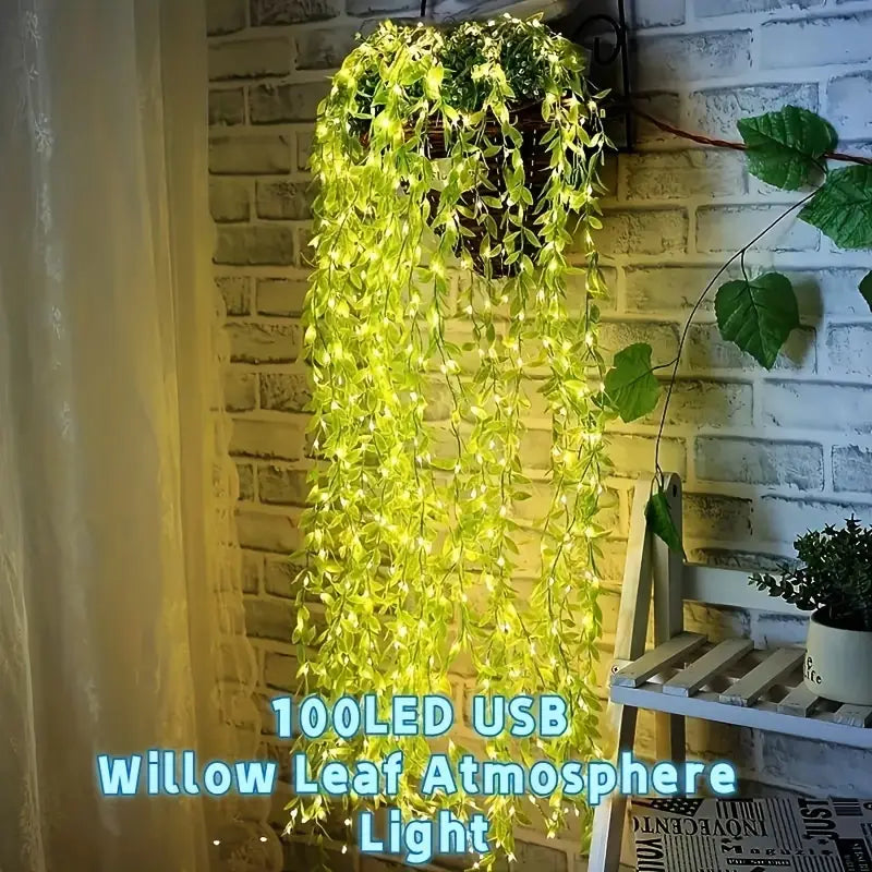 100 LED Curtain Leaf Lights