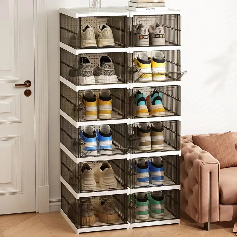 6-Layer Transparent Acrylic Shoe Organizer