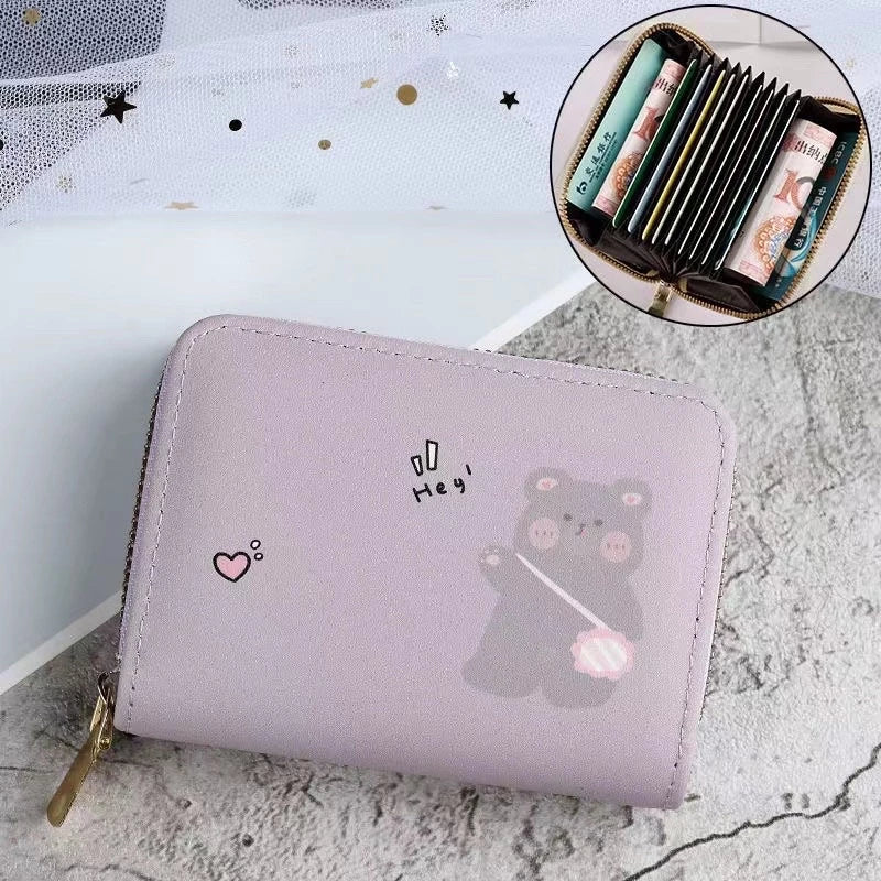 Cute Cartoon Printed Card Holder Wallet