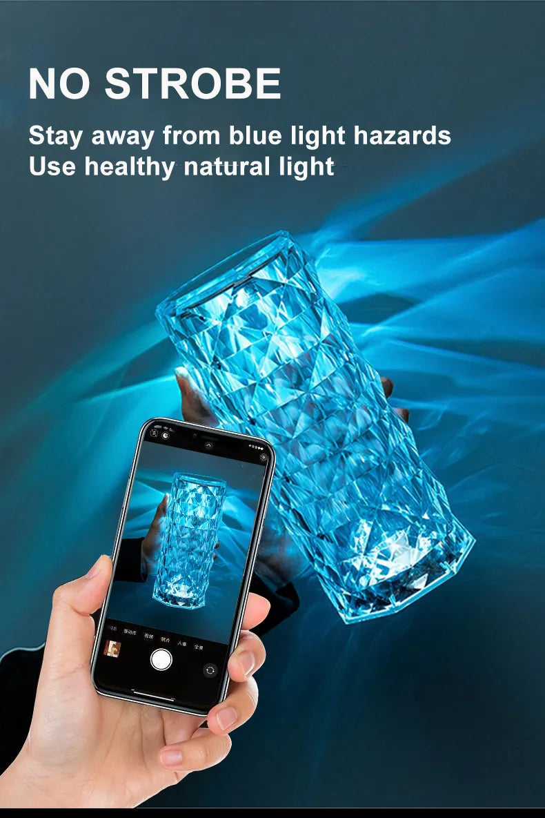 16 Colors LED Crystal Table Lamp