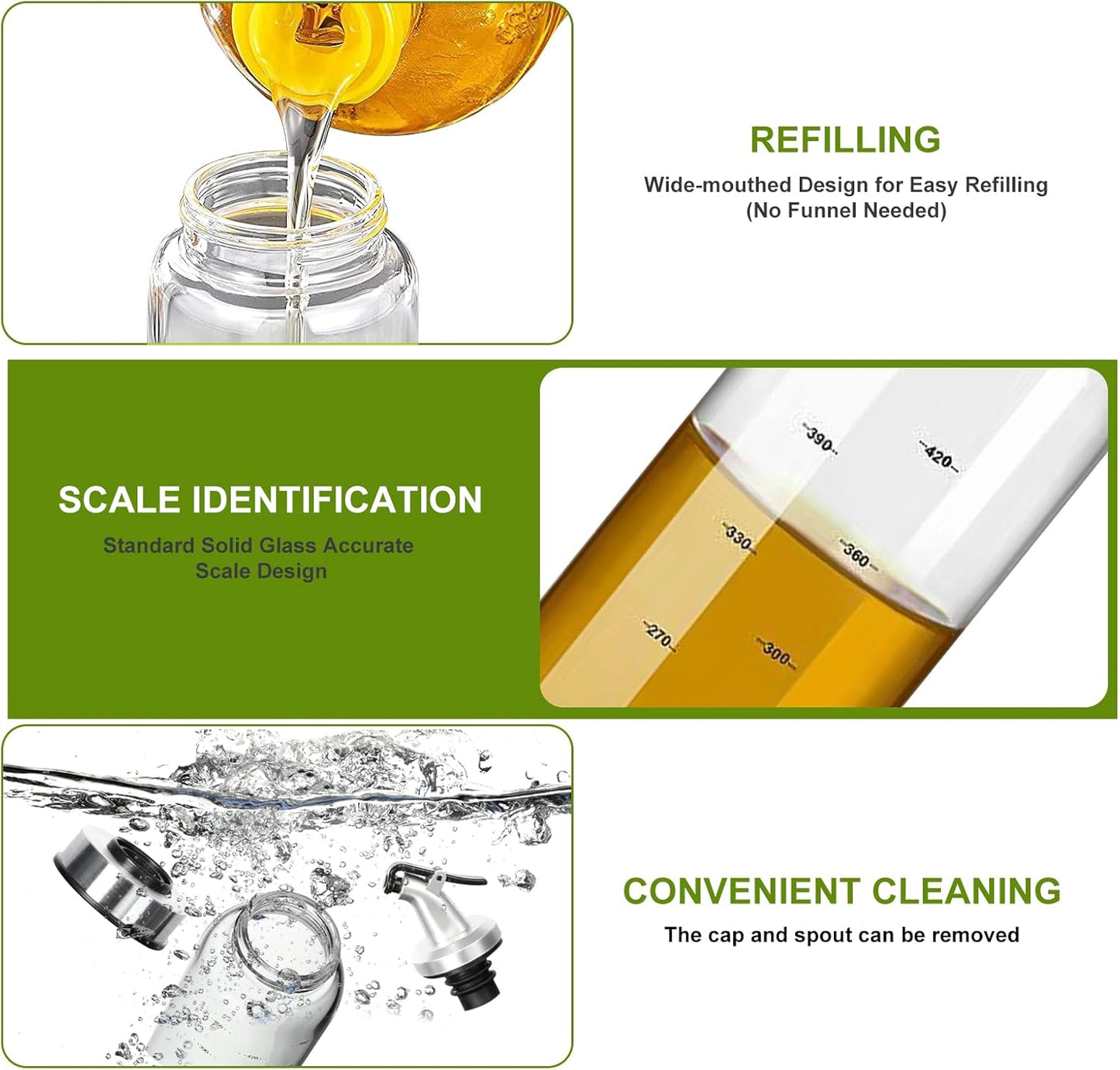 Glass Oil Seasoning Bottle 350ml