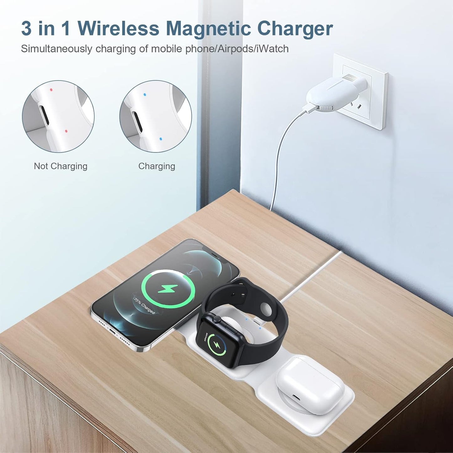3 in 1 Magnetic Wireless Charger