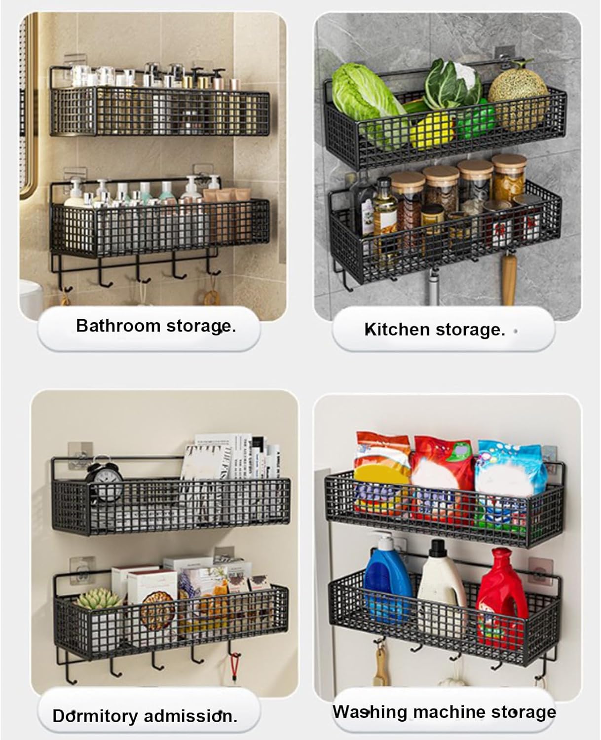 Multipurpose Wall Hanging Rack with Hook