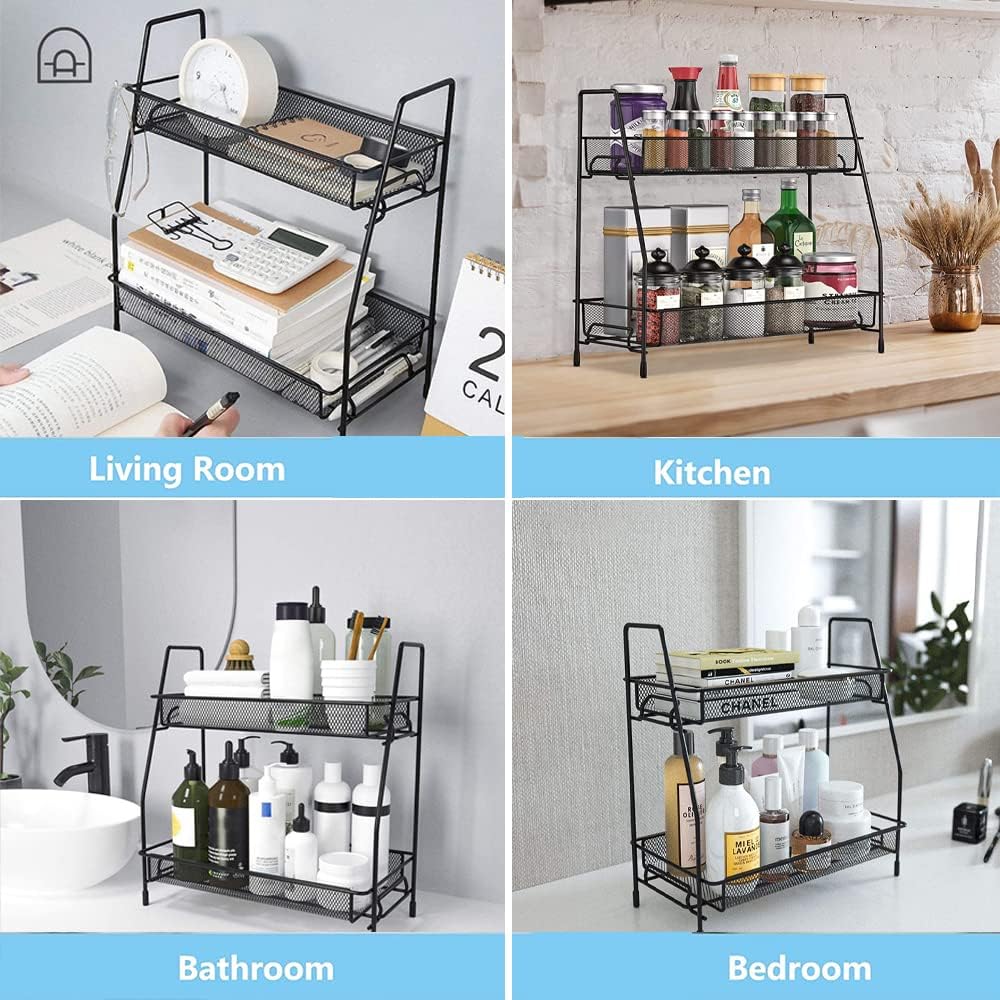 Double Layer Metal Mesh Rack