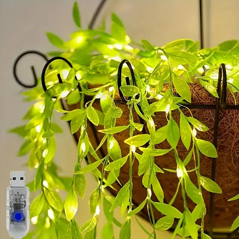 100 LED Curtain Leaf Lights