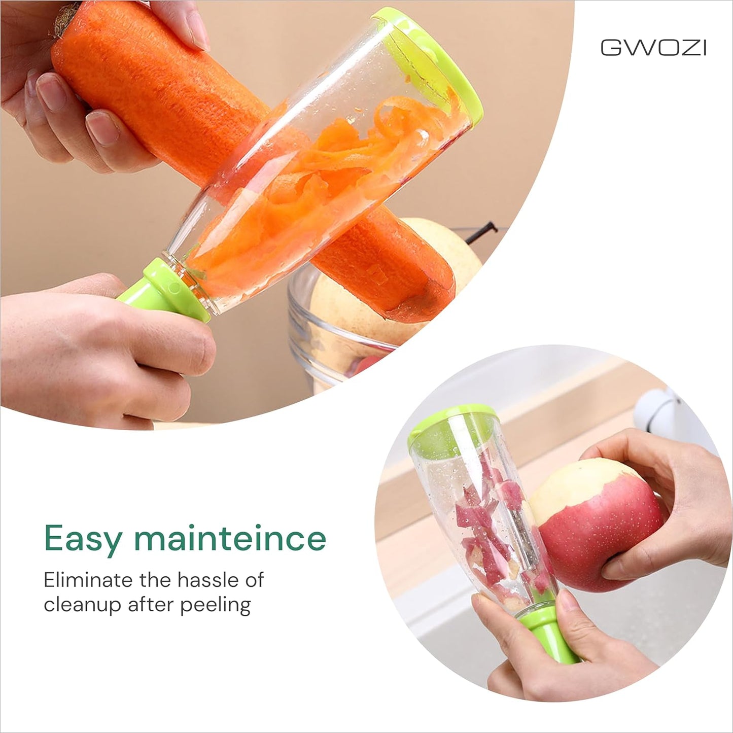 Multi-functional Peeler with Built-in Container