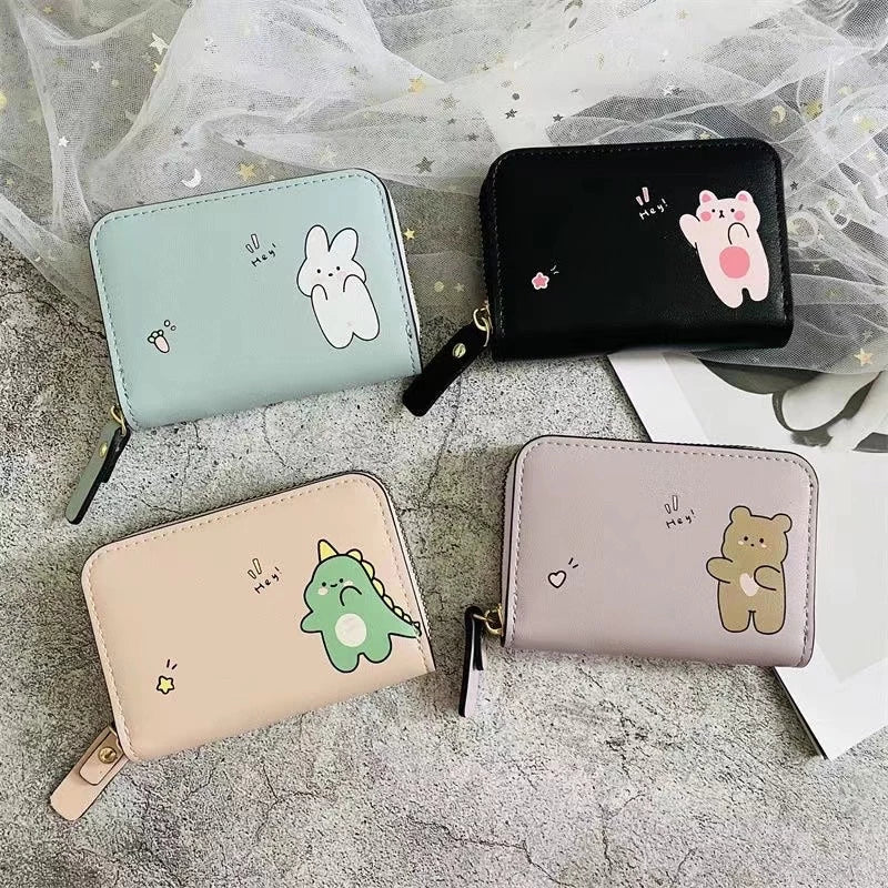 Cute Cartoon Printed Card Holder Wallet