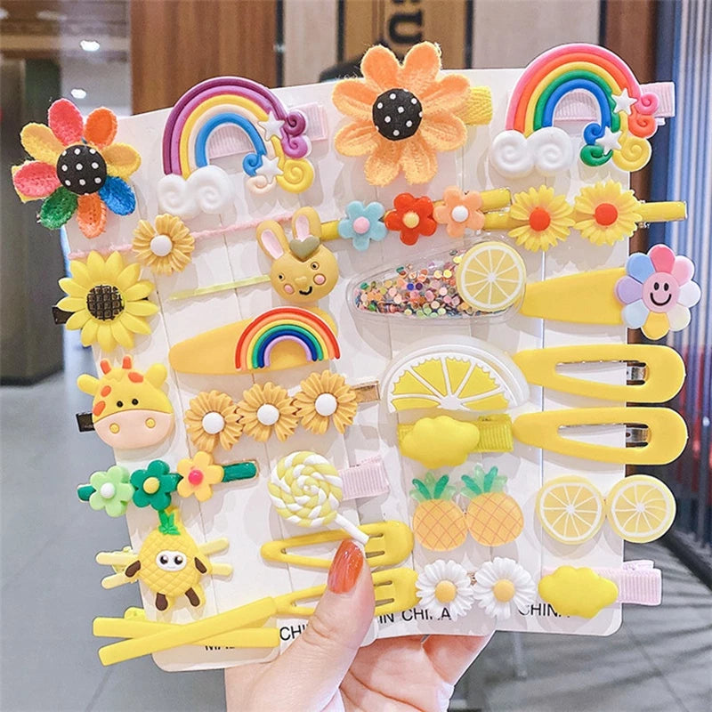 14PCS CUTE HAIR CLIP SET
