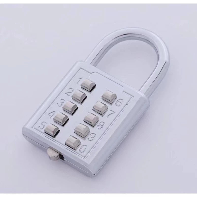 10-Digit Button Combination Padlock
