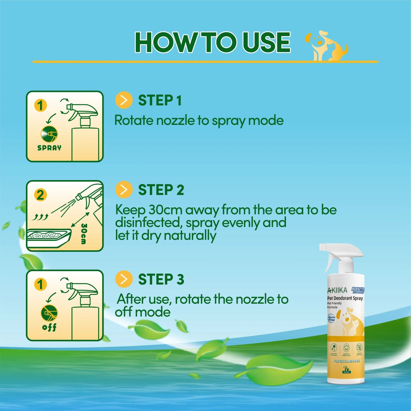 AKIIKA Herbal Pet Soap, Shampoo and Spray