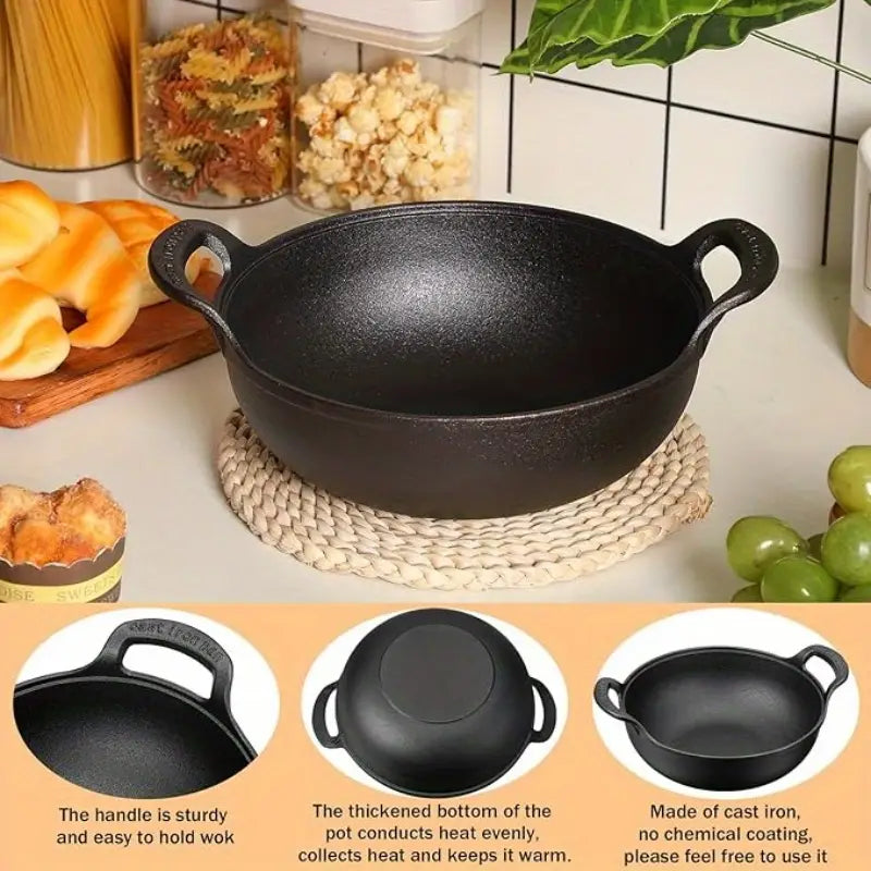 Cast Iron Double Ear Stew Pot