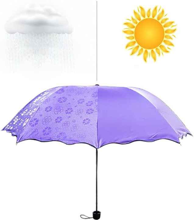 Magic UV Folding Sun/Rain Windproof Flowering Umbrella
