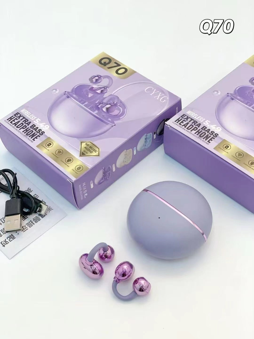 Q70 Wireless Extra Bass Ear Clip