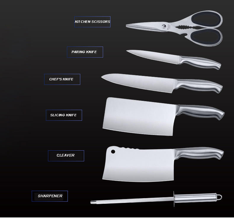 7-Piece Stainless Steel Knife Set