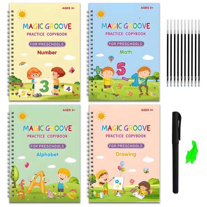 MAGIC GROOVE Practice Copybook for Kids