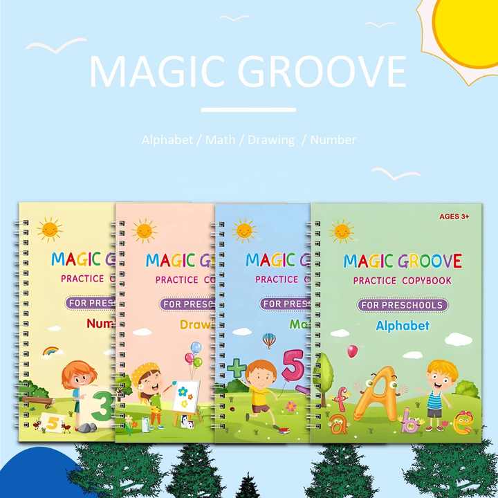 MAGIC GROOVE Practice Copybook for Kids