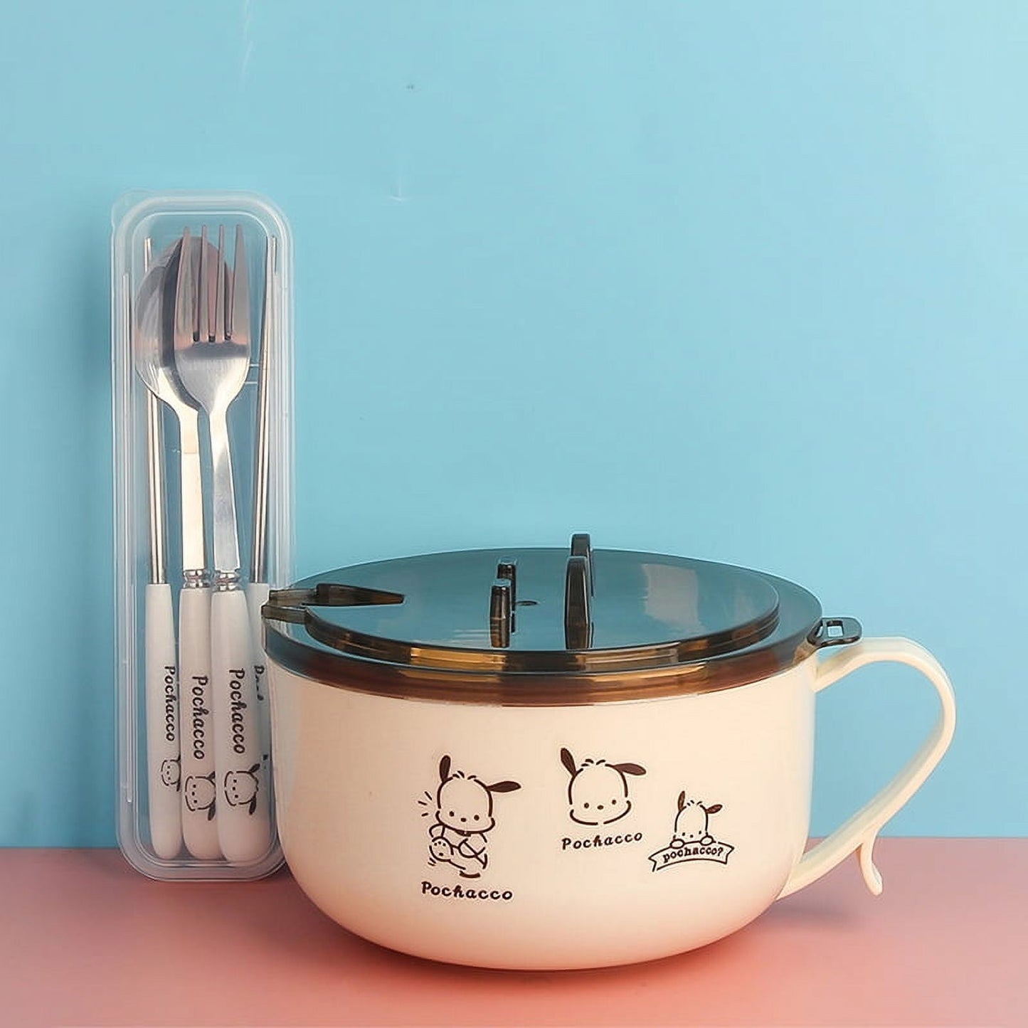 Stainless Steel Noodle Bowl with Lid