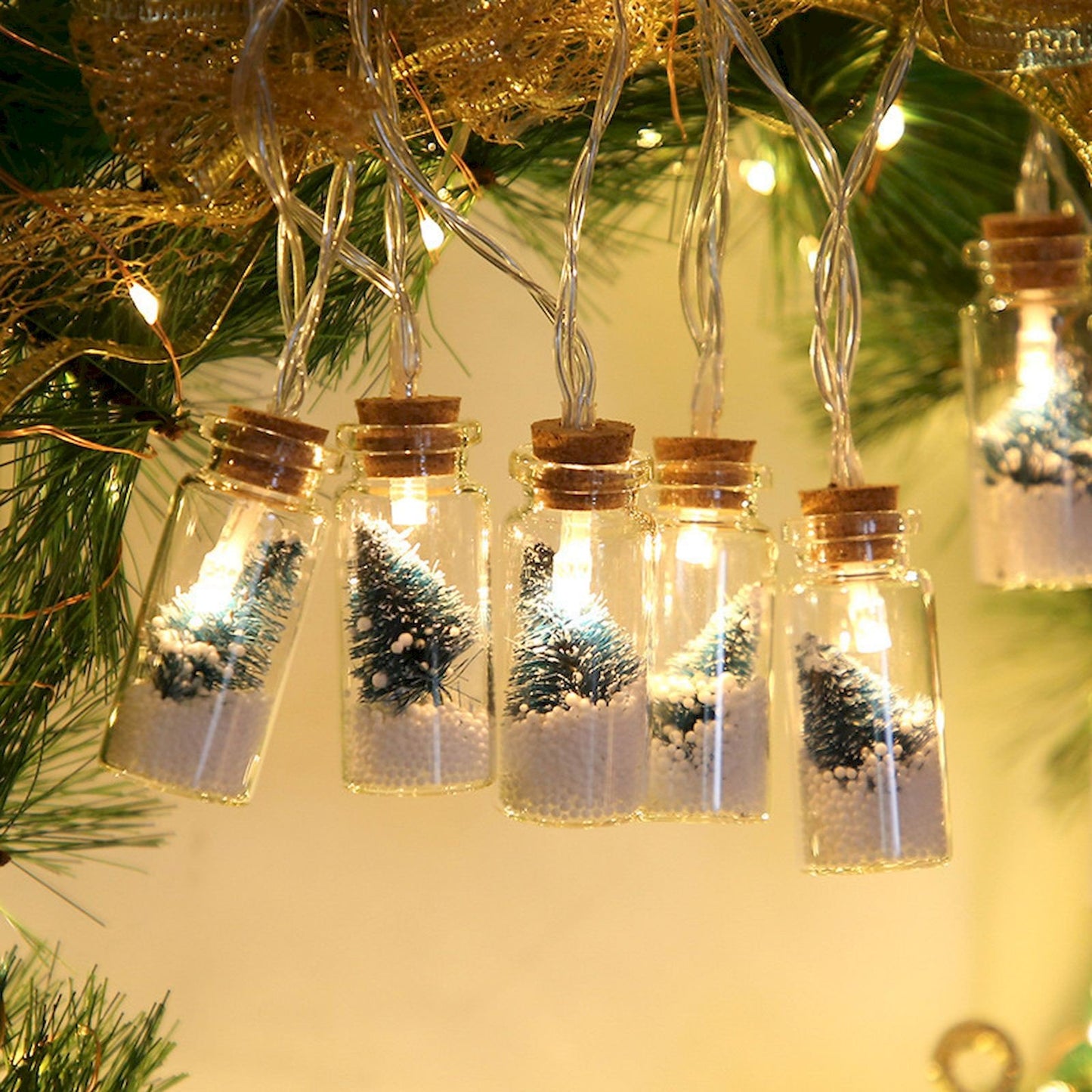 10 LED Christmas Wishing Bottle String Lights