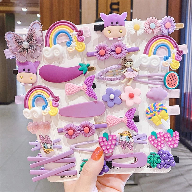 14PCS CUTE HAIR CLIP SET
