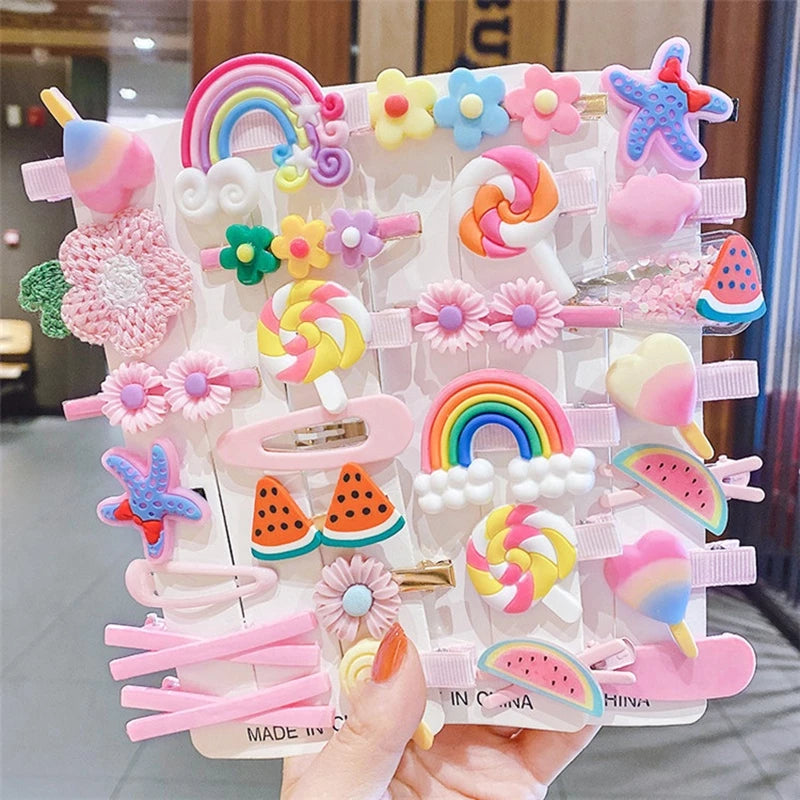14PCS CUTE HAIR CLIP SET