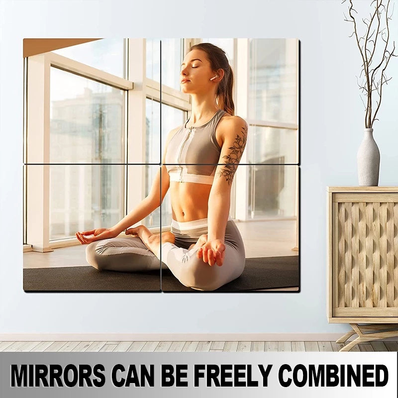 Shatterproof Acrylic Mirror Stickers - 4 pieces