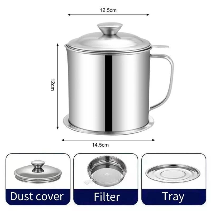 1.3L Stainless Steel Oil Filter Pot