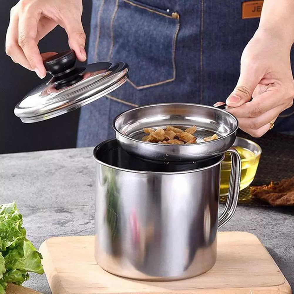 1.3L Stainless Steel Oil Filter Pot