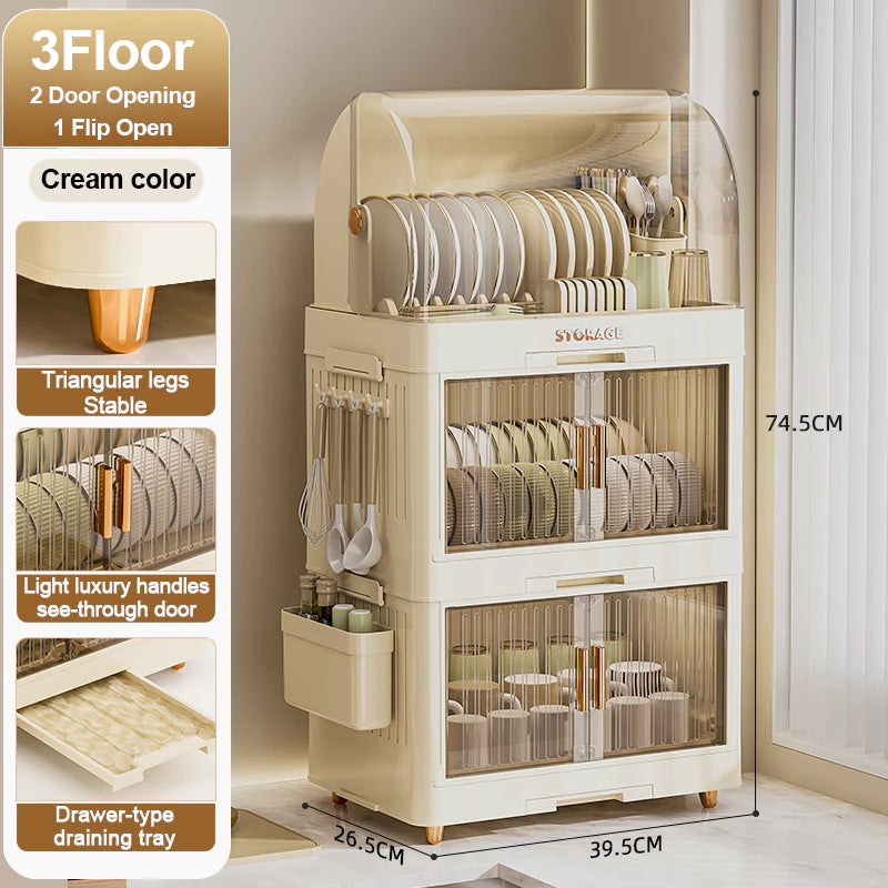 Foldable Dish Rack with Cover