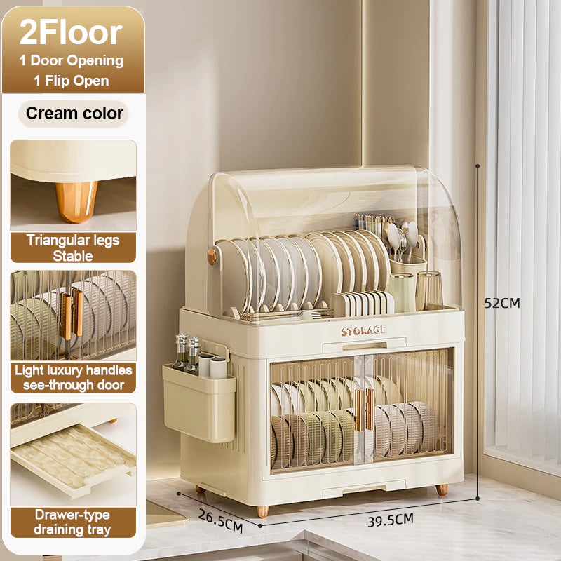 Foldable Dish Rack with Cover