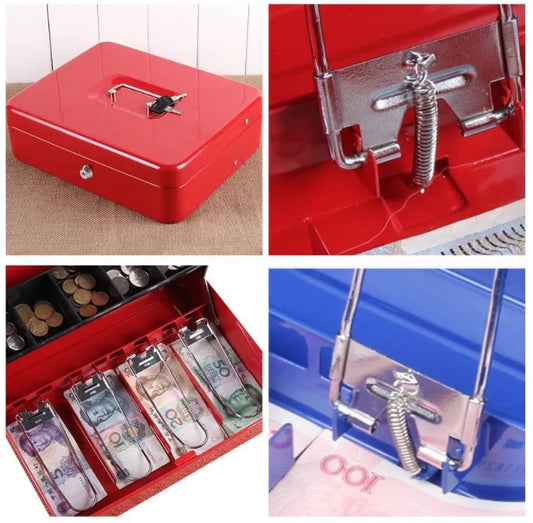 Metal Cash Box with Key – Secure Money Storage