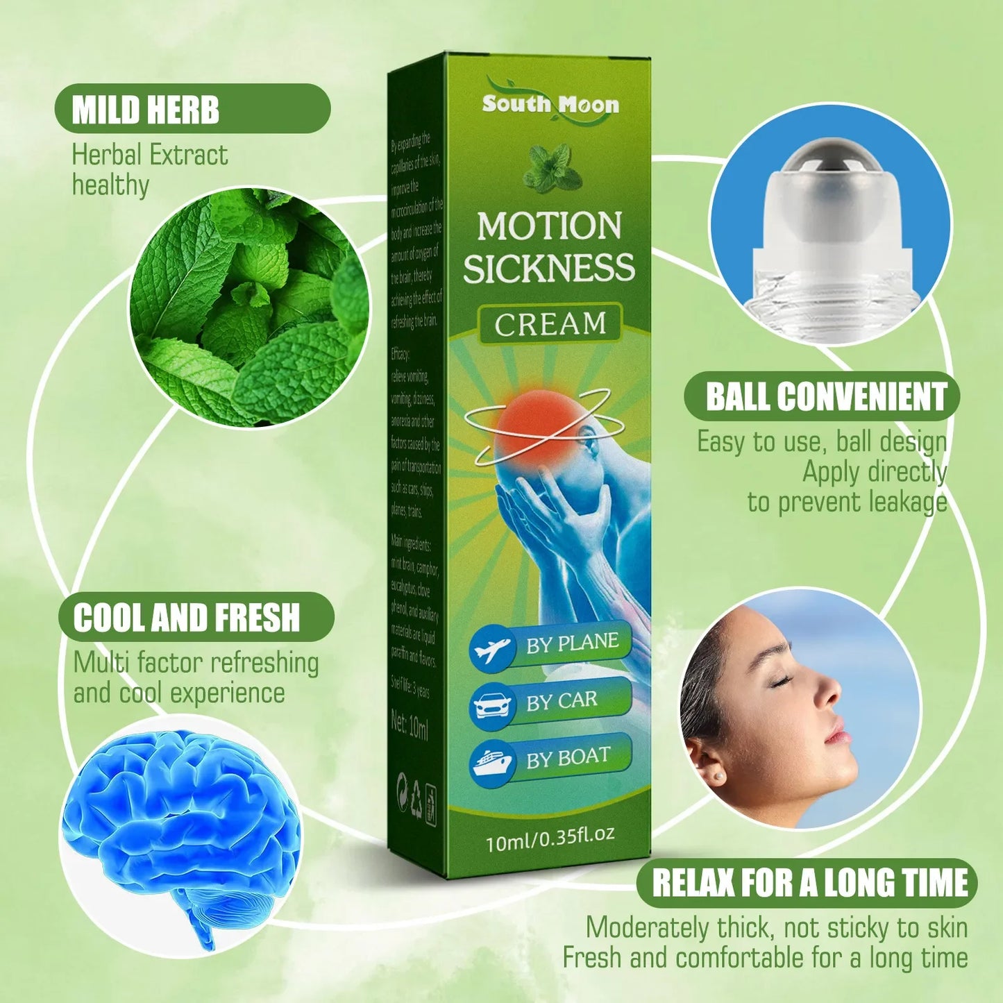 10ML Motion Sickness Oil Roller Bal Cream