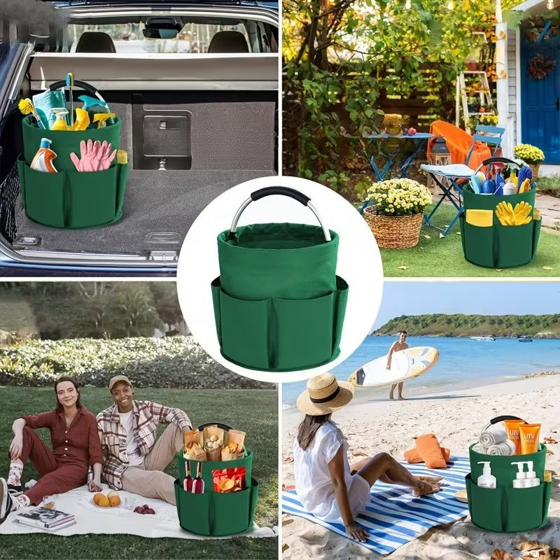 Multi-Pocket Storage Basket Organizer
