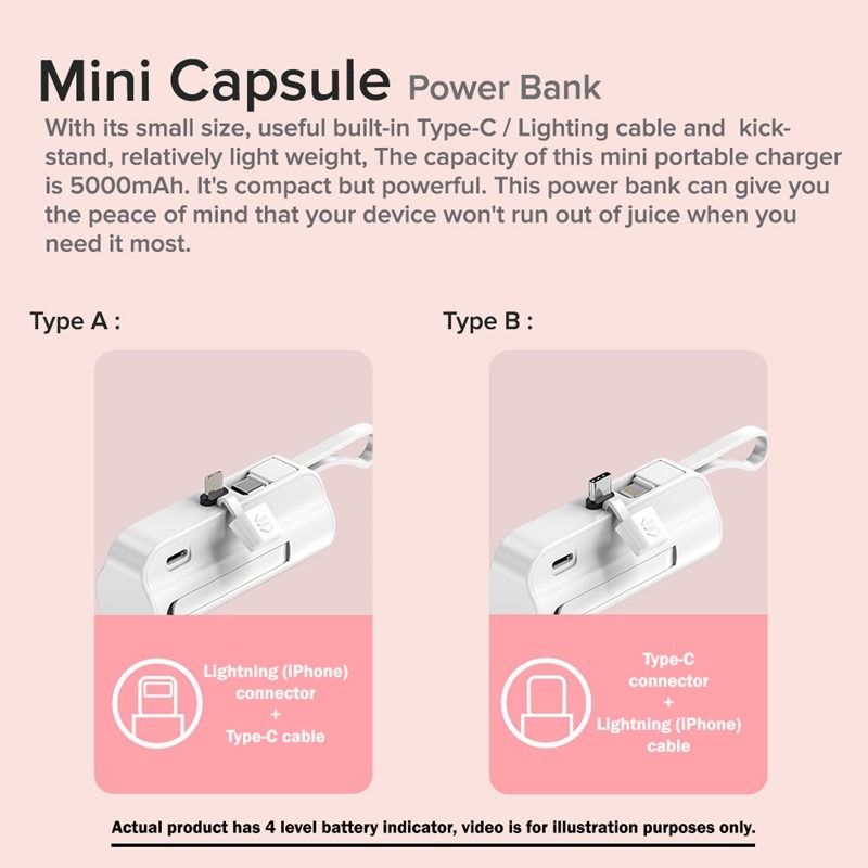 MINI POCKET LIPSTICK SIZE POWERBANK