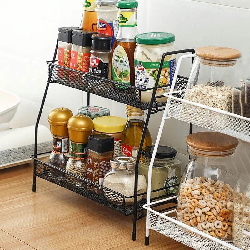 Double Layer Metal Mesh Rack