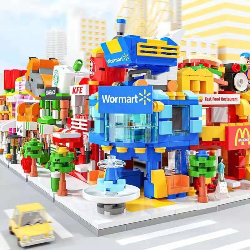 Mini City Street View Building Blocks Toys