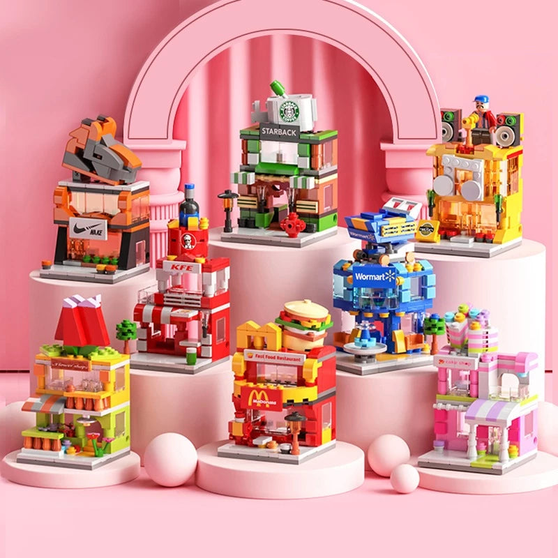 Mini City Street View Building Blocks Toys