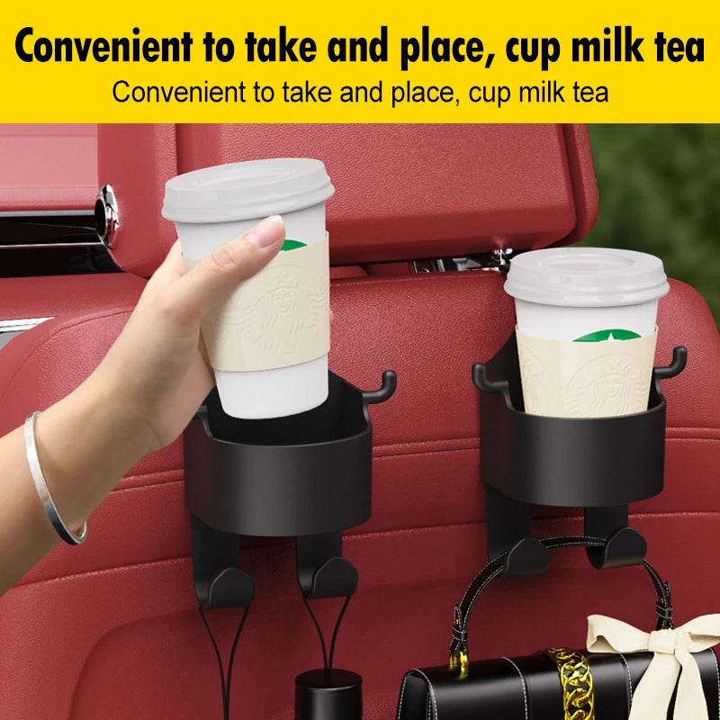 Car Seat Headrest Cup Holder with Hook